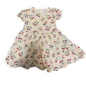 🛑 4/$20 Toddler Girls Christmas Dress 18 months Tulle Cream Holly Glitter Set